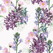Load image into Gallery viewer, Purple lilac floral farmhouse fabric peel and stick wallpaper