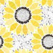 Load image into Gallery viewer, Sunflower floral yellow cottage style fabric peel and stick wallpaper