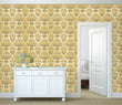 Load image into Gallery viewer, Retro floral neutral fabric peel and stick wallpaper