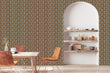 Load image into Gallery viewer, Vintage retro Mid century modern geometric peel and stick wallpaper