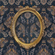Load image into Gallery viewer, Victorian dark floral fabric peel and stick wallpaper