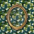 Load image into Gallery viewer, Blue and green dark floral fabric peel and stick wallpaper