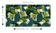 Load image into Gallery viewer, Blue and green dark floral fabric peel and stick wallpaper
