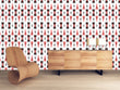 Load image into Gallery viewer, Pink and black retro vintage Mid-century modern fabric peel and stick wallpaper