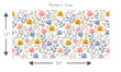 Load image into Gallery viewer, Blue and yellow vintage floral fabric peel and stick wallpaper