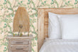 Load image into Gallery viewer, Vintage pink Chinoiserie floral fabric peel and stick wallpaper