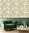 Load image into Gallery viewer, Vintage pink Chinoiserie floral fabric peel and stick wallpaper