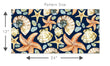 Load image into Gallery viewer, Nautical sea shells and starfish beach house fabric peel and stick wallpaper