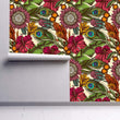Load image into Gallery viewer, Ambrose Avenue Retro Botanical Peacock Peel and Stick Wallpaper