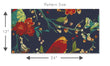 Load image into Gallery viewer, Blue and red botanical bird fabric peel and stick wallpaper