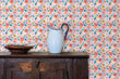 Load image into Gallery viewer, Vintage floral chintz fabric peel and stick wallpaper