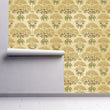 Load image into Gallery viewer, Retro floral neutral fabric peel and stick wallpaper