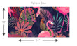 Load image into Gallery viewer, Vintage retro 80s flamingo fabric peel and stick wallpaper