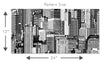 Load image into Gallery viewer, Black and white urban cityscape fabric peel and stick wallpaper