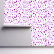 Load image into Gallery viewer, Purple squares geometric girl room fabric peel and stick wallpaper