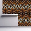 Load image into Gallery viewer, Brown retro geometric fabric peel and stick wallpaper