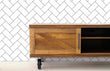 Load image into Gallery viewer, Farmhouse subway tile herringbone fabric peel and stick wallpaper