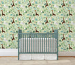 Load image into Gallery viewer, Giraffe zoo animal safari boy's room wallpaper