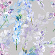 Load image into Gallery viewer, Floral lavender and blue fabric peel and stick wallpaper