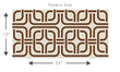 Load image into Gallery viewer, Vintage retro geometric brown fabric peel and stick wallpaper