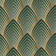 Load image into Gallery viewer, Blue and gold geometric antique art deco fabric peel and stick wallpaper