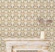 Load image into Gallery viewer, Victorian blush floral damask fabric peel and stick wallpaper