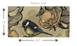Load image into Gallery viewer, Antique beige bird botanical floral fabric peel and stick wallpaper