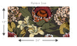 Load image into Gallery viewer, Green and burgundy botanical floral fabric peel and stick wallpaper