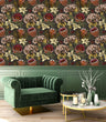 Load image into Gallery viewer, Botanical Wallpaper, Antique Wallpaper, Floral Wallpaper, Cottage Wallpaper, Victorian Wallpaper, Peel and Stick Wallpaper, Fabric Wallpaper