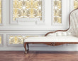 Load image into Gallery viewer, Gold baroque Art Deco antique fabric peel and stick wallpaper