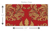 Load image into Gallery viewer, Red and gold antique Victorian damask fabric peel and stick wallpaper