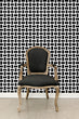 Load image into Gallery viewer, Black and white modern geometric fabric peel and stick wallpaper