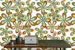 Load image into Gallery viewer, Vintage retro colorful floral fabric peel and stick wallpaper