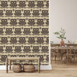 Load image into Gallery viewer, Cottage woodland owl fabric peel and stick wallpaper