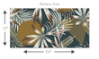 Load image into Gallery viewer, Blue and brown vintage tropical palm fabric peel and stick wallpaper