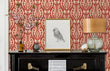 Load image into Gallery viewer, Pink antique damask fabric peel and stick wallpaper