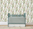 Load image into Gallery viewer, Botanical butterfly garden floral cottage fabric peel and stick wallpaper