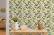 Load image into Gallery viewer, Bird cottage farmhouse fabric peel and stick wallpaper