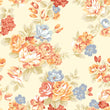 Load image into Gallery viewer, Victorian antique pink floral fabric peel and stick wallpaper