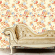 Load image into Gallery viewer, Victorian antique pink floral fabric peel and stick wallpaper