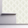 Load image into Gallery viewer, Antique Art Deco grey geometric fabric peel and stick wallpaper