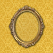 Load image into Gallery viewer, Gold Victorian damask fabric peel and stick wallpaper