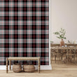 Load image into Gallery viewer, Black and red plaid country fabric peel and stick wallpaper