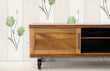 Load image into Gallery viewer, Botanical cottage farmhouse linen look fabric peel and stick wallpaper