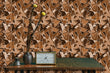 Load image into Gallery viewer, Brown retro Mid-century Modern geometric fabric peel and stick wallpaper