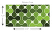 Load image into Gallery viewer, Green retro vintage fabric peel and stick wallpaper