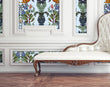 Load image into Gallery viewer, Ornate Art Nouveau Victorian floral fabric peel and stick wallpaper