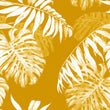 Load image into Gallery viewer, Yellow palm tropical vintage fabric peel and stick wallpaper
