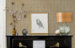 Load image into Gallery viewer, Antique gold and grey Art Deco fabric peel and stick wallpaper