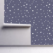 Load image into Gallery viewer, Grey and white Scandinavian Nordic polka dot fabric peel and stick wallpaper